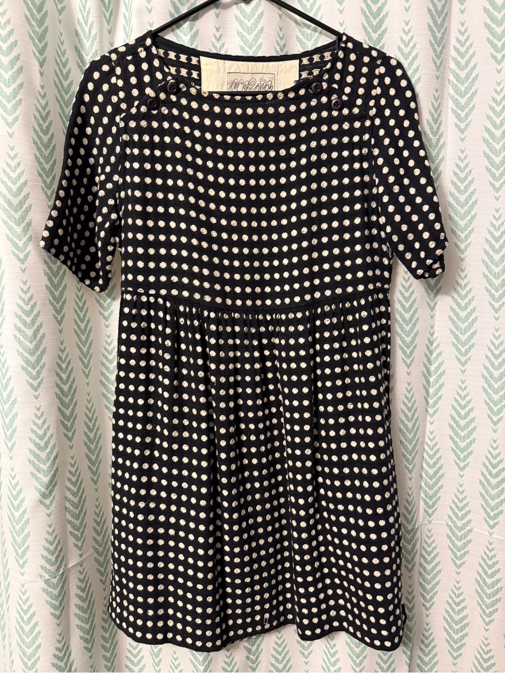 Ace & Jig Black Dress with White Polka Dots